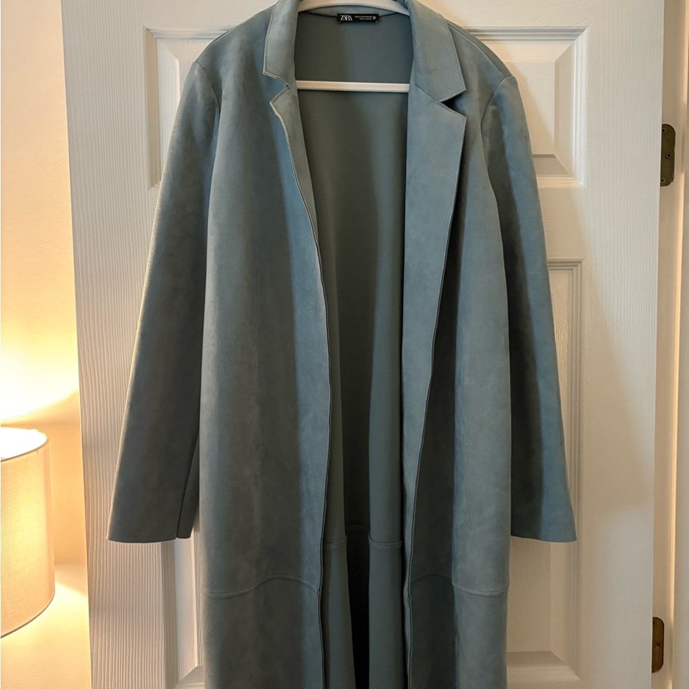 Zara Blue Trench Coat